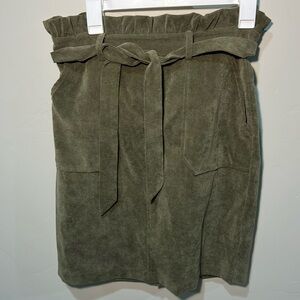 Green Corduroy Skirt